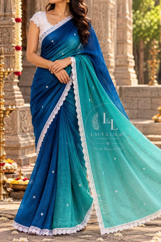 Midnight Dreams Soft Linen Sarees