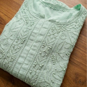 Premium Soft Kota Chikankari Kurti collection PASTEL GREEN